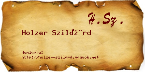 Holzer Szilárd névjegykártya
